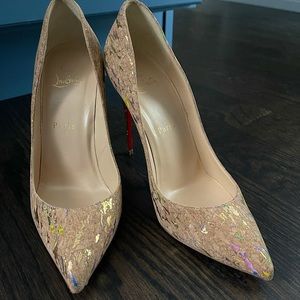 Christian Louboutin multicolor cork pigalle